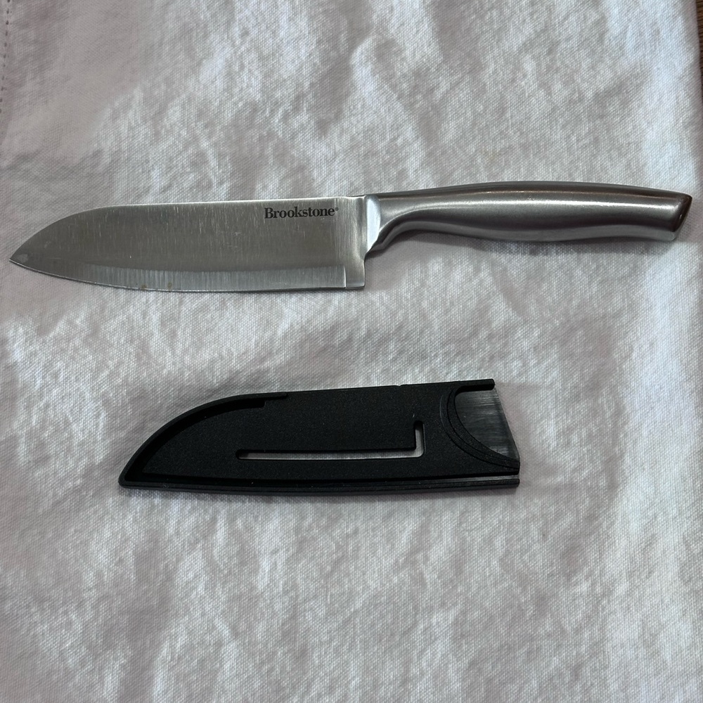 Brookstone Stainless Steel Knife‎ with Black Cover